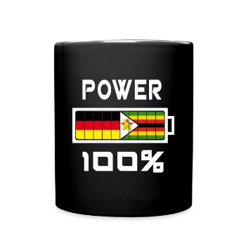 100 Power Deutschland Simbabwe - Tasse einfarbig - Schwarz - Vorne