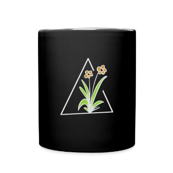 flower triangle - Full Colour Mug - black - Front