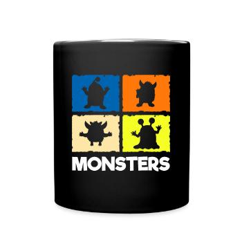 Monstre Mignon Petite Sœur Big Brother - Mug uni - noir - Devant