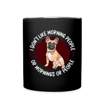 French Bulldog Frenchie Französische Bulldogge - Full Colour Mug - black - Front