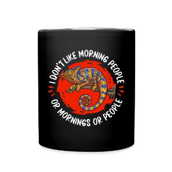 Chameleon Chamäleon - Full Colour Mug - black - Front