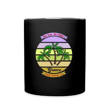 Holidays in Greece - Full Colour Mug - black - Front