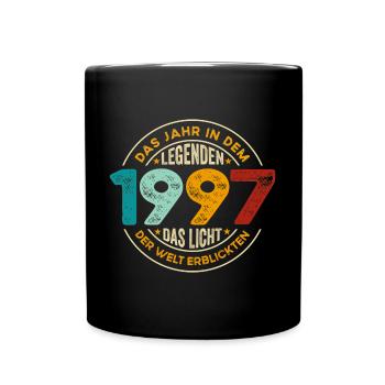 Geburtstag Legenden 1997 Jahrgang 1997 Geschenk - Tasse einfarbig - Schwarz - Vorne