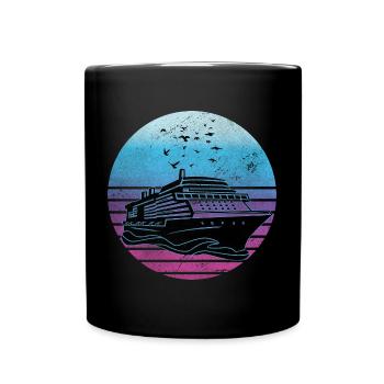 Kreuzfahrt - Tasse einfarbig - Schwarz - Vorne