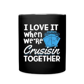 Kreuzfahrt - Tasse einfarbig - Schwarz - Vorne