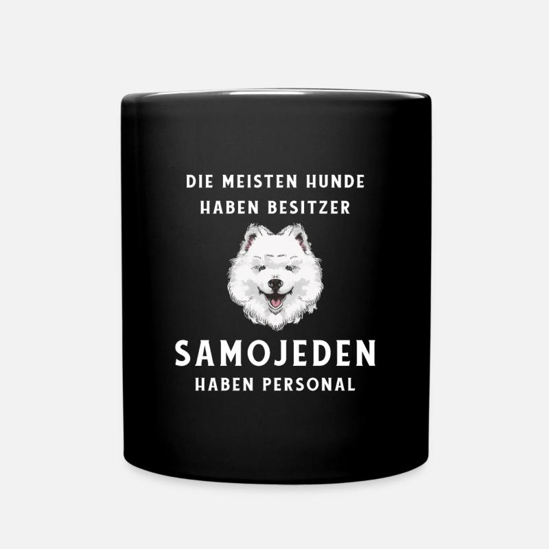 Lustiges Samojede Design - Tasse einfarbig - Schwarz