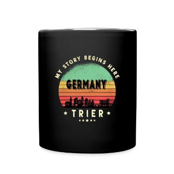 Skyline de Trèves - Mug uni - noir - Devant