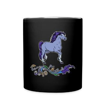 Cool Chevaux Islandais Chevaux Cheval Amour Haflinger - Mug uni - noir - Devant