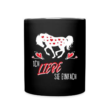 Horse Love Horses Heart Icelandic Horses Statement - Full Colour Mug - black - Front