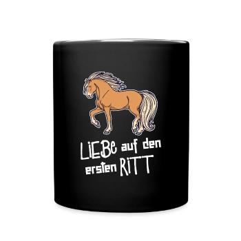 Chevaux Équitation Cheval Déclaration d’amour Chevaux islandais - Mug uni - noir - Devant