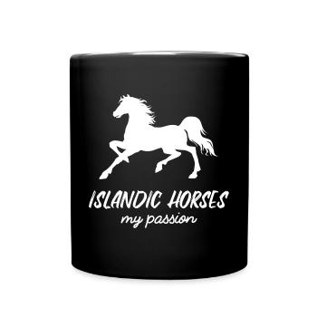 Haflinger Horses Gallop Icelandic Horses Statement - Full Colour Mug - black - Front