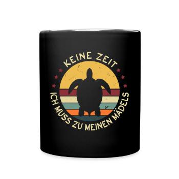 No time I have to go to my girls turtle - Full Colour Mug - black - Front