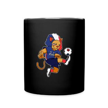 Supporter Team of France World Cup football - Full Colour Mug - black - Front