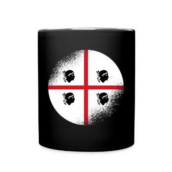 Sardinien Flagge Used Look Sardische Fahne Vintage - Tasse einfarbig - Schwarz - Vorne