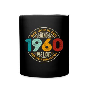 Geburtstag Legende 1960 Jahrgang 1960 Geschenkidee - Tasse einfarbig - Schwarz - Vorne