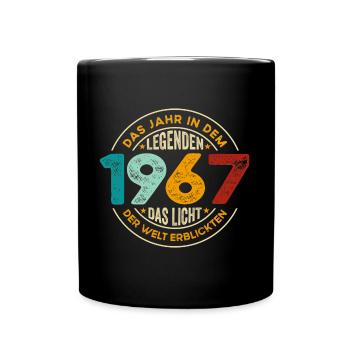 Geburtstag Legenden 1967 Jahrgang 1967 Geschenk - Tasse einfarbig - Schwarz - Vorne
