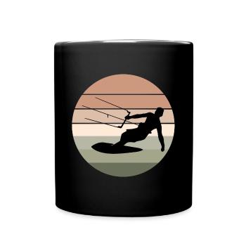 Kiteboarding Kiteboarder Kitesurfen Kitesurfen - Tasse einfarbig - Schwarz - Vorne