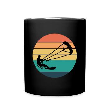 Kiteboarding Kiteboarder Kitesurfen Kitesurfen - Tasse einfarbig - Schwarz - Vorne