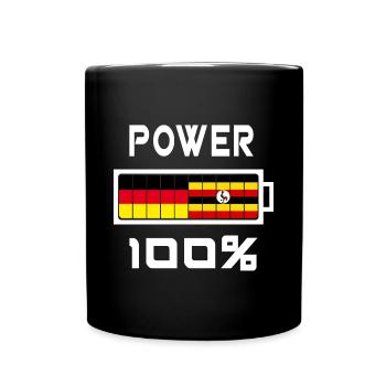 Germany and Uganda Power 100% - Full Colour Mug - black - Front