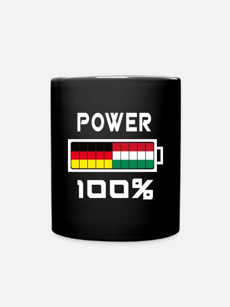 Deutschland und Ungarn Power 100% - Tasse einfarbig - Schwarz