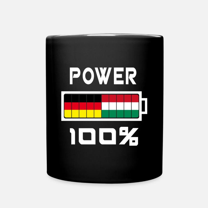 Deutschland und Ungarn Power 100% - Tasse einfarbig - Schwarz