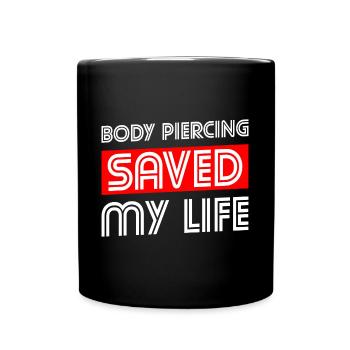 Bague de bijoux pour le corps Piercer - Mug uni - noir - Devant