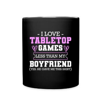 Brettspiele Spielfigur Brett - Tasse einfarbig - Schwarz - Vorne