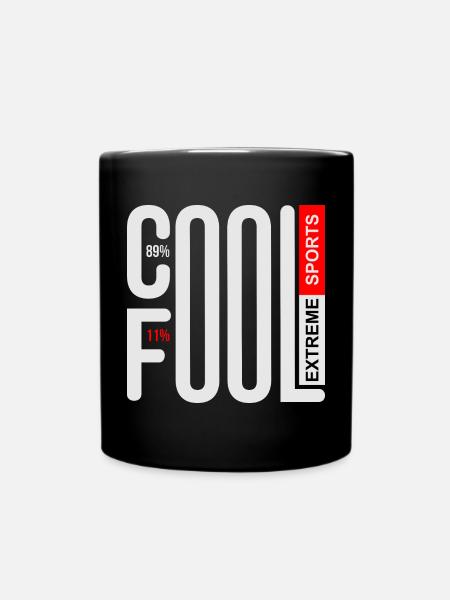 COOL AND FOOL EXTREME SPORTS - Full Colour Mug - black