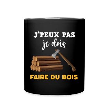 Pour Mon Bûcheron Préféré Faire du bois - Mug uni - noir - Devant