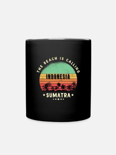Sumatra Indonesien Strand Design - Tasse einfarbig - Schwarz