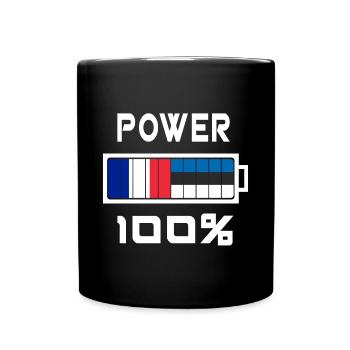 L'Estonie et la France gagnent 100 % - Mug uni - noir - Devant
