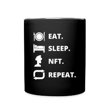 Eat Sleep NFT Repeat - Mug uni - noir - Devant