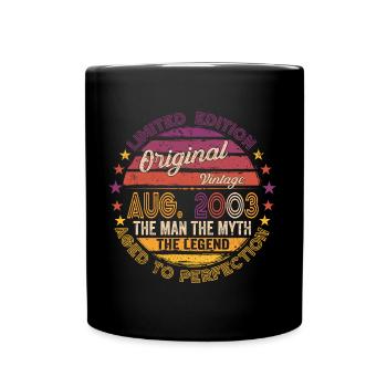 Original August 2003 19th Birthday Gift Fun - Full Colour Mug - black - Front
