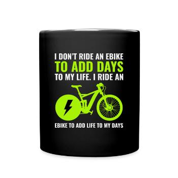 E-Bike Vélo électrique Vélo Cyclisme Biker VTT - Mug uni - noir - Devant