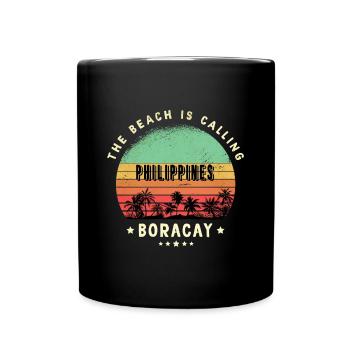 Boracay Indonésie Beach Design - Mug uni - noir - Devant