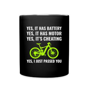 E-Bike Vélo électrique Vélo Cyclisme Biker VTT - Mug uni - noir - Devant