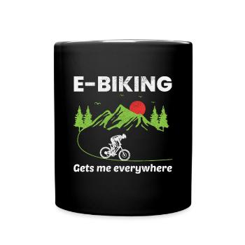 E-Bike Vélo électrique Vélo Cyclisme Biker VTT - Mug uni - noir - Devant