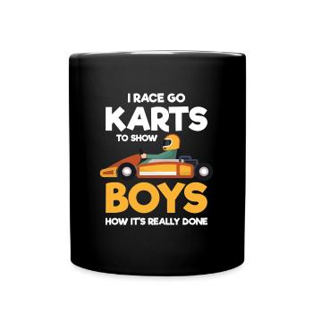 Kart Track Kart Driver Racing Driver - Full Colour Mug - black - Front