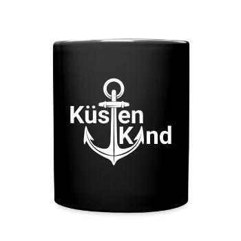 Küstenkind - Tasse einfarbig - Schwarz - Vorne