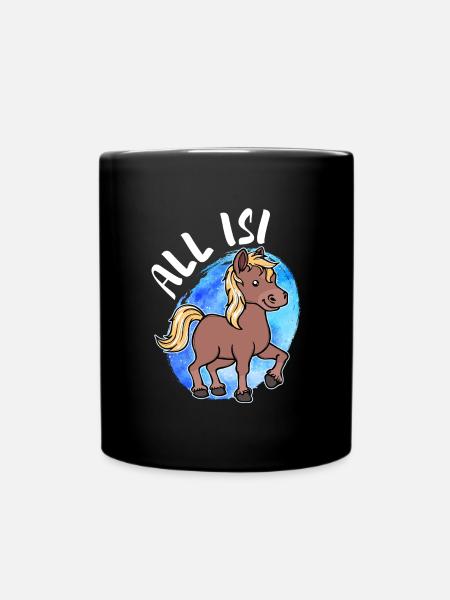 Islandponys Pony Statement Islandpferde Pferdenarr - Tasse einfarbig - Schwarz