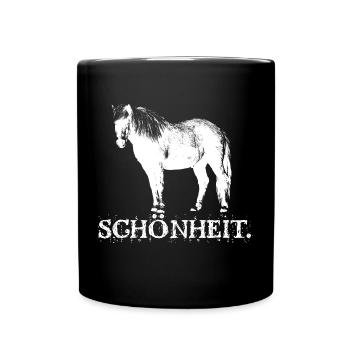 Vintage Pferde Islandpferde Spruch Pferdenarr - Tasse einfarbig - Schwarz - Vorne