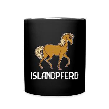 Islandpferde Spruch Pferde Haflinger Pferdefan - Tasse einfarbig - Schwarz - Vorne