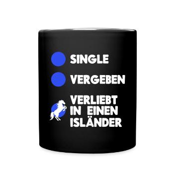 Pferde Humorvoll Statement Islandpferde Pferdefan - Tasse einfarbig - Schwarz - Vorne