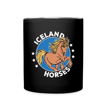 Islandpferde Islandponys Pony Statement Pferde - Tasse einfarbig - Schwarz - Vorne