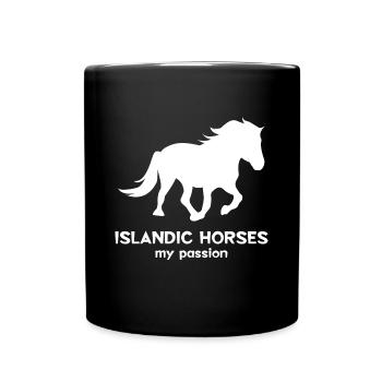 Horses Statement Icelandic Horses Icelandic Horse Love - Full Colour Mug - black - Front