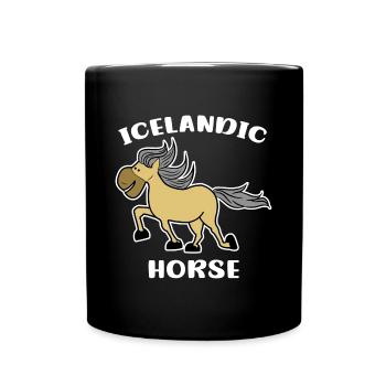 Chevaux islandais Poneys islandais Cheval Déclaration d’amour - Mug uni - noir - Devant