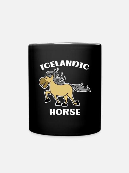 Chevaux islandais Poneys islandais Cheval Déclaration d’amour - Mug uni - noir