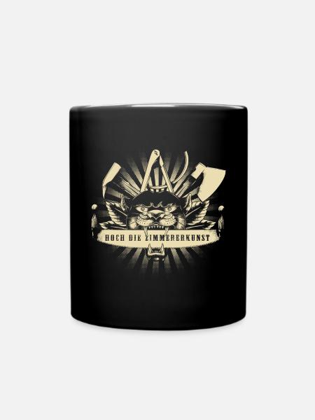 Zimmermann Zunftzeichen - Tasse einfarbig - Schwarz