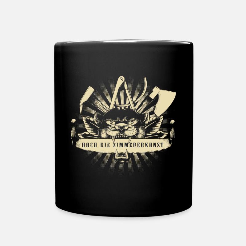Zimmermann Zunftzeichen - Tasse einfarbig - Schwarz