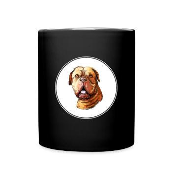Dogue De Bordeaux Aquarelle pour chien Illustration - Mug uni - noir - Devant